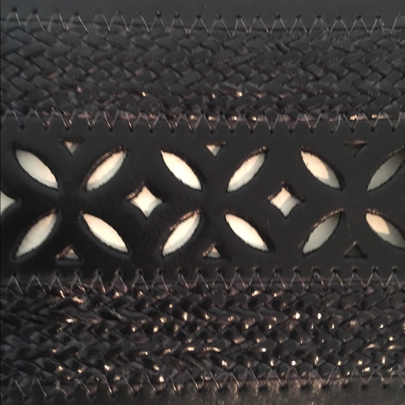 STREETS AHEAD Black Lace Leather Hipster Belt - Picture 6 of 8